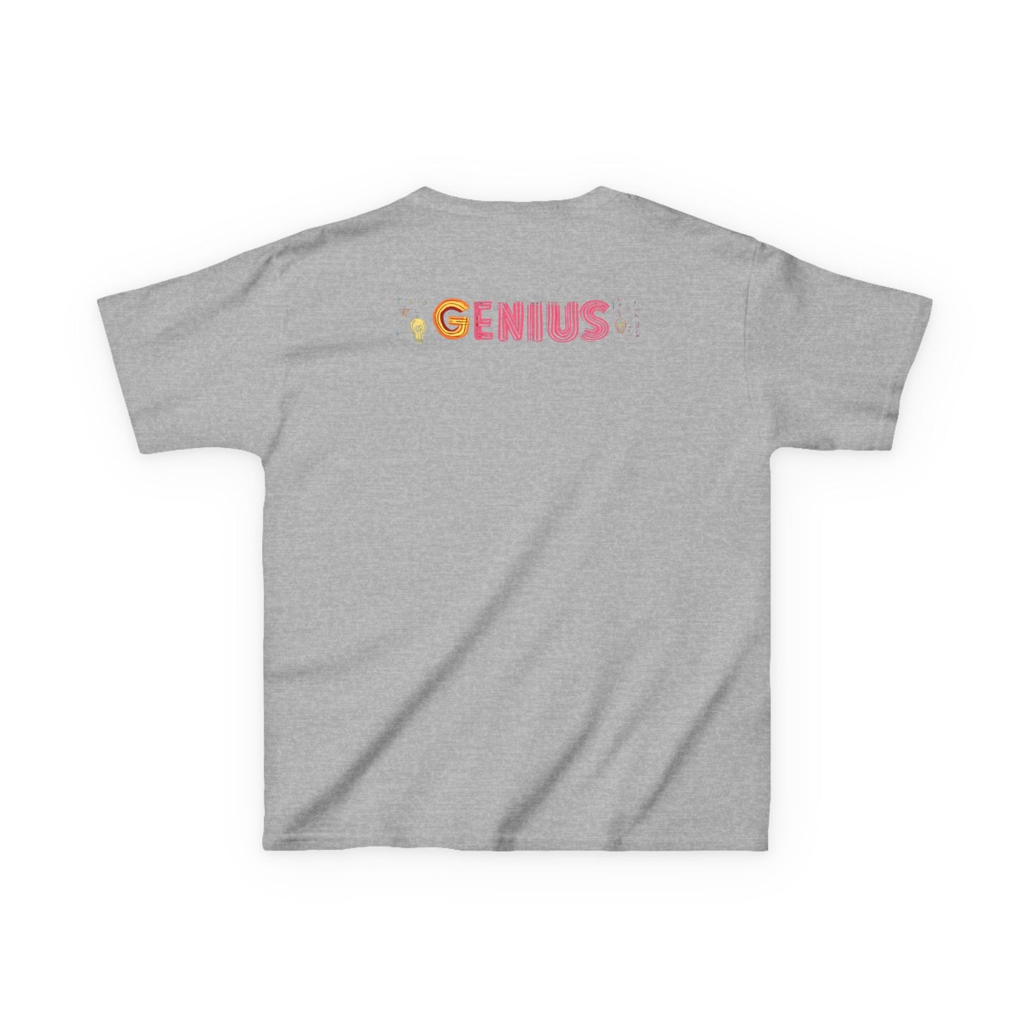 Kids Heavy Cotton Tee - "Little Genius Progress" - Fun & Educational Shirt for Young Learners