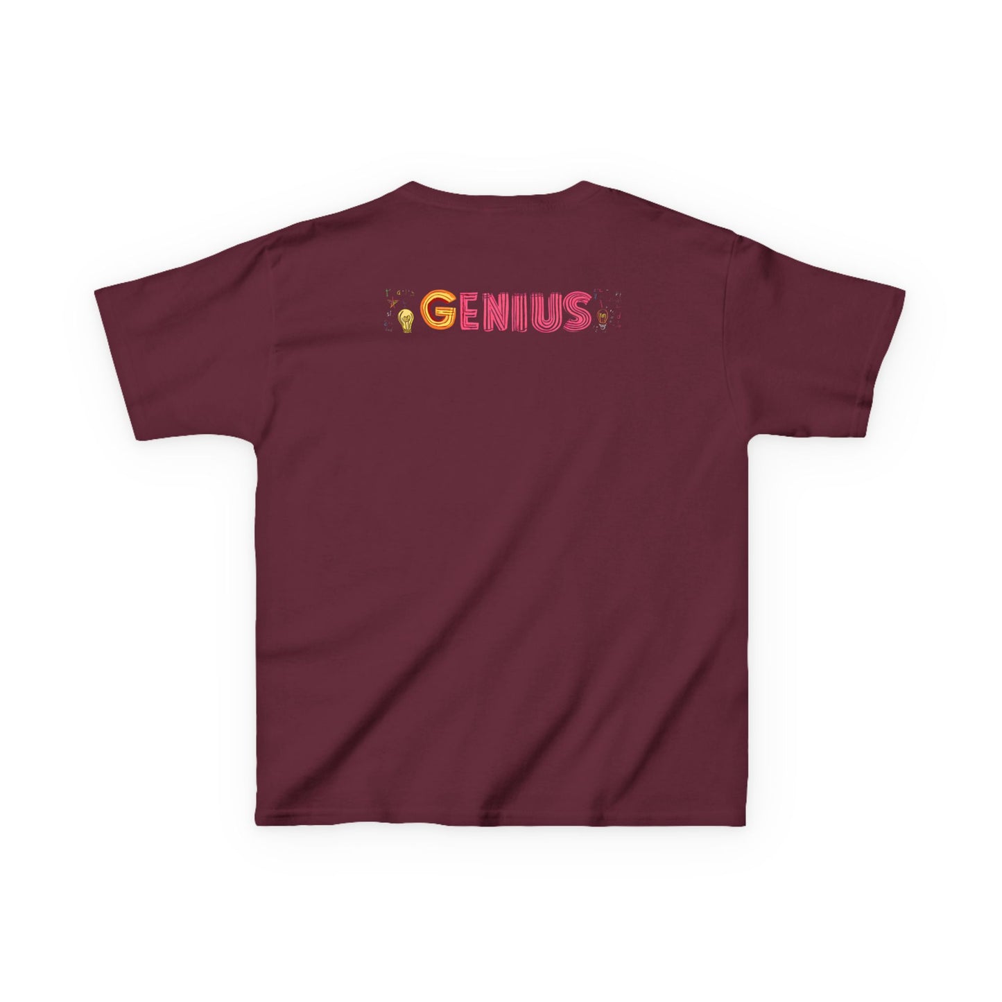 Kids Heavy Cotton Tee - "Little Genius Progress" - Fun & Educational Shirt for Young Learners