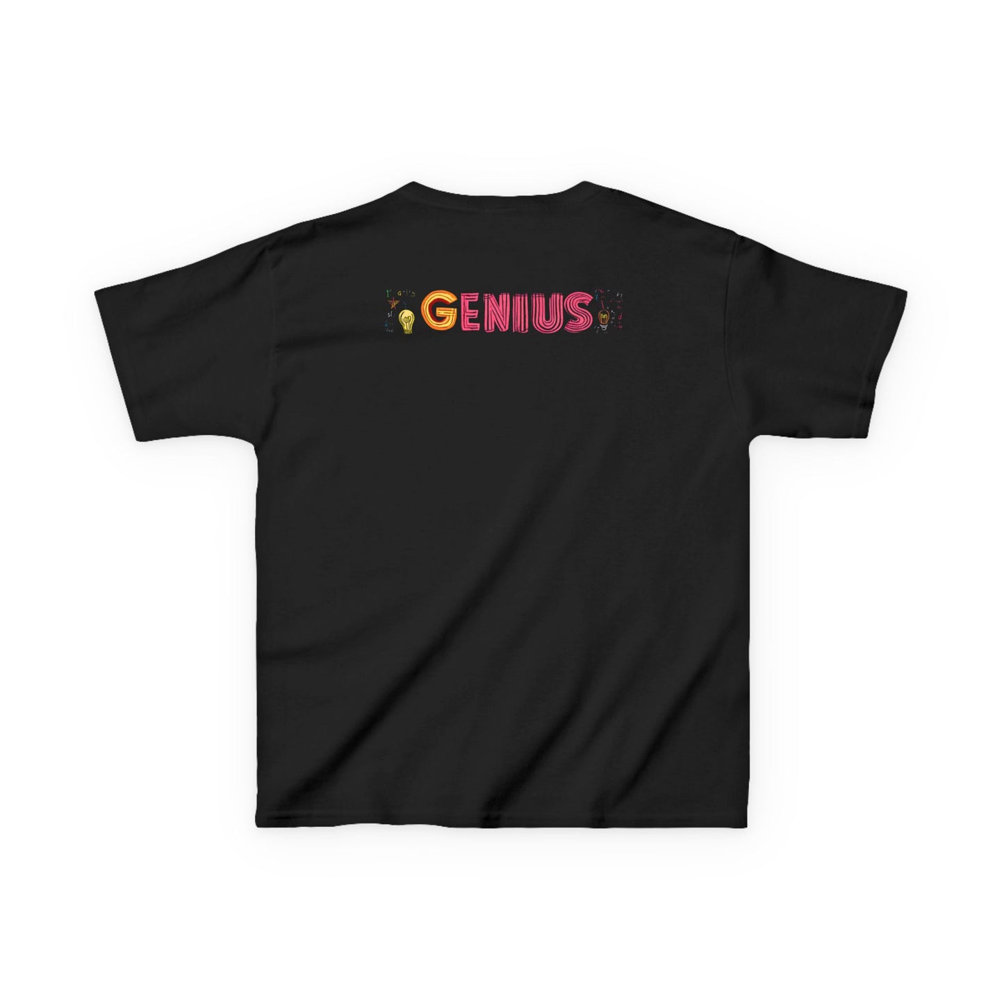 Kids Heavy Cotton Tee - "Little Genius Progress" - Fun & Educational Shirt for Young Learners