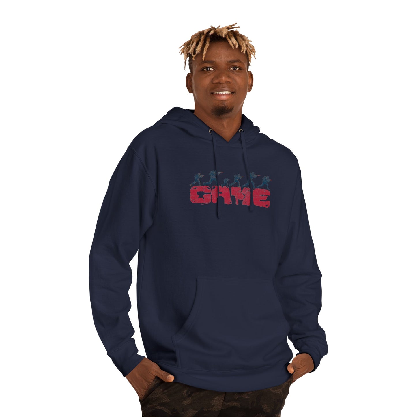 Unisex Hooded Sweatshirt - Playful Game Design for Gamers & Athletes