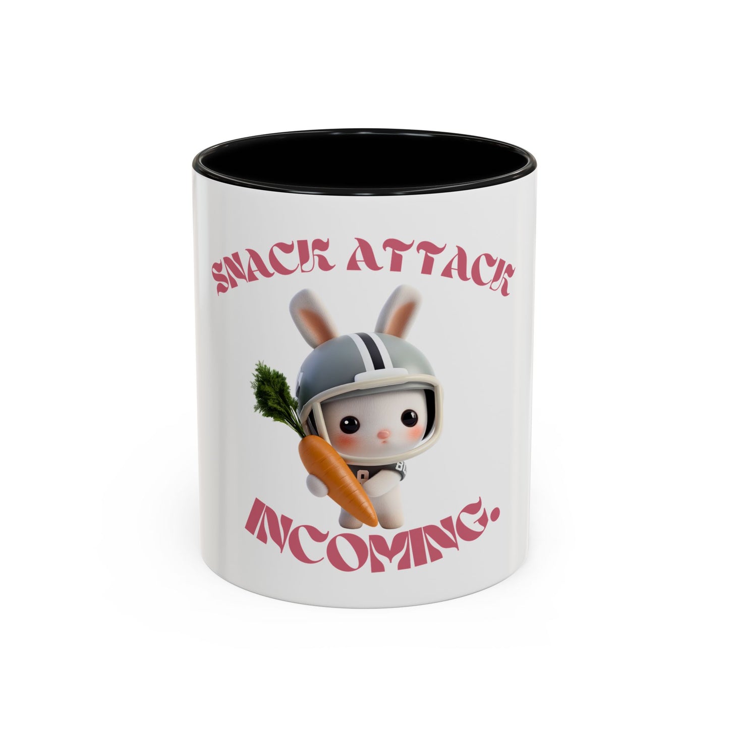 Snack Attack Incoming Coffee Mug - Fun Rabbit Design | 11 & 15oz