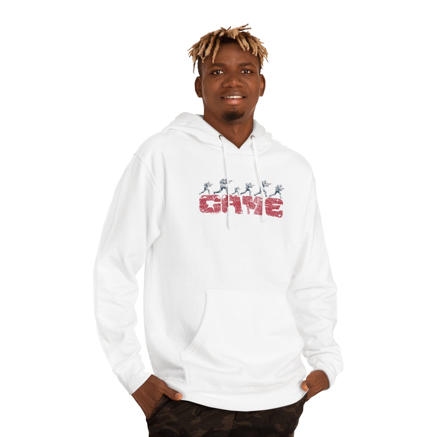 Unisex Hooded Sweatshirt - Playful Game Design for Gamers & Athletes