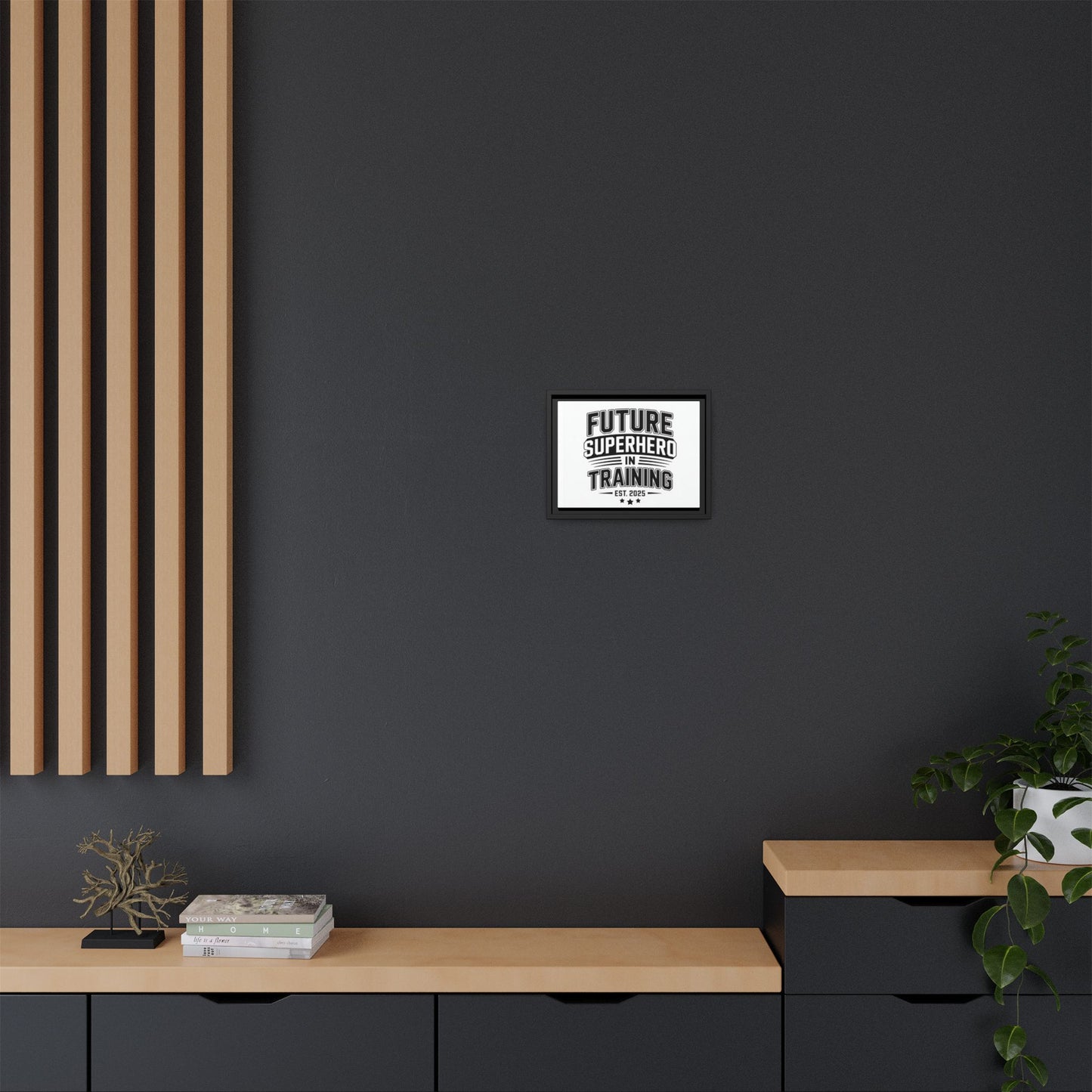 Framed Canvas Art: Future Superhero in Training - Perfect for Kids' Rooms