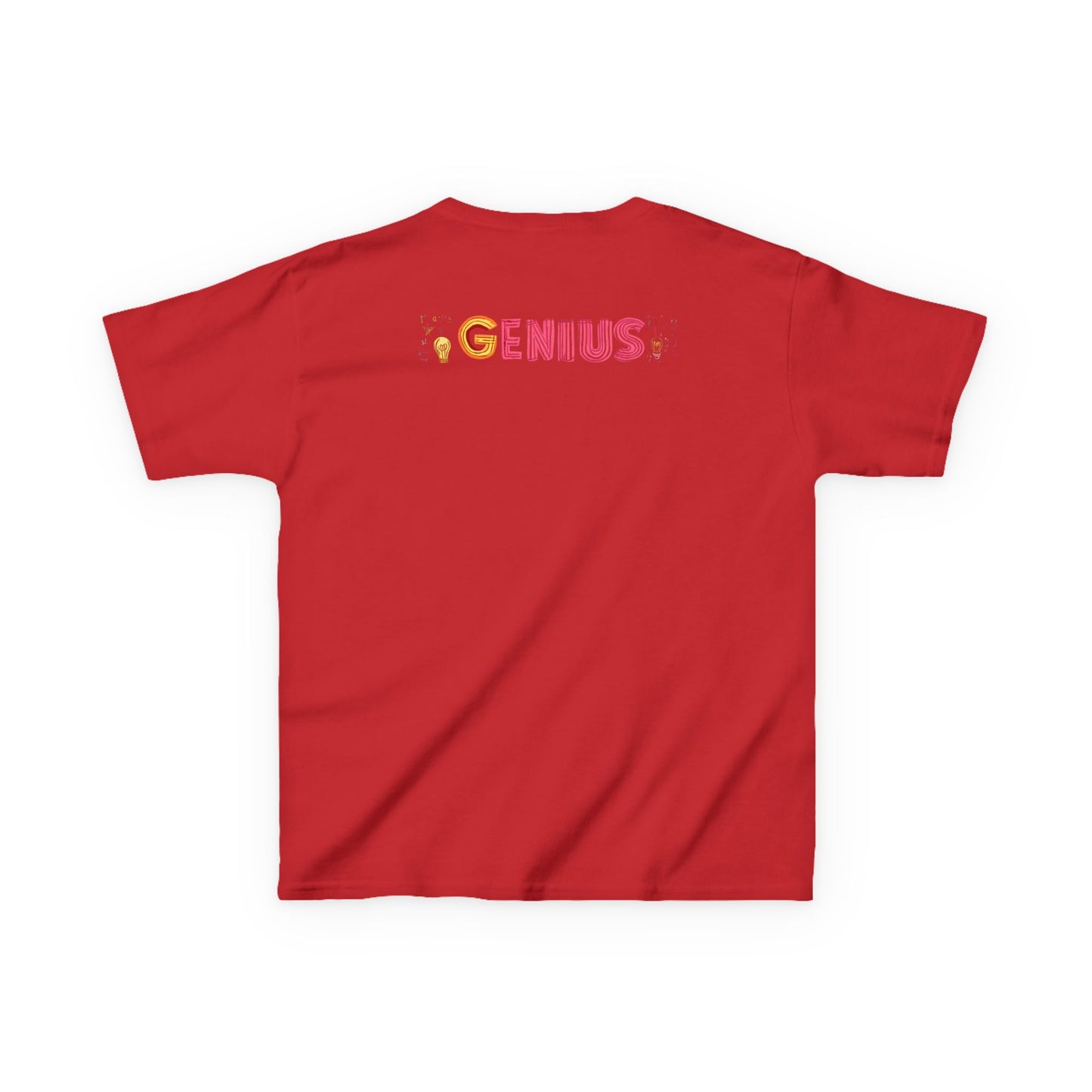 Kids Heavy Cotton Tee - "Little Genius Progress" - Fun & Educational Shirt for Young Learners