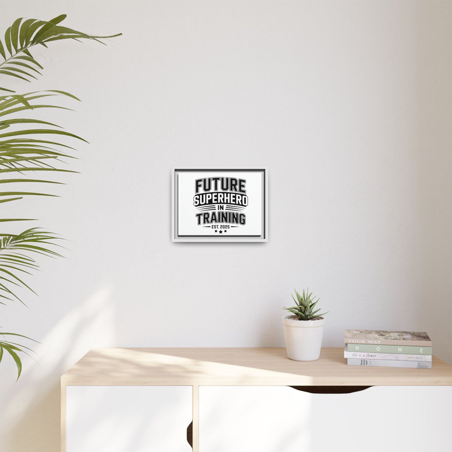 Framed Canvas Art: Future Superhero in Training - Perfect for Kids' Rooms