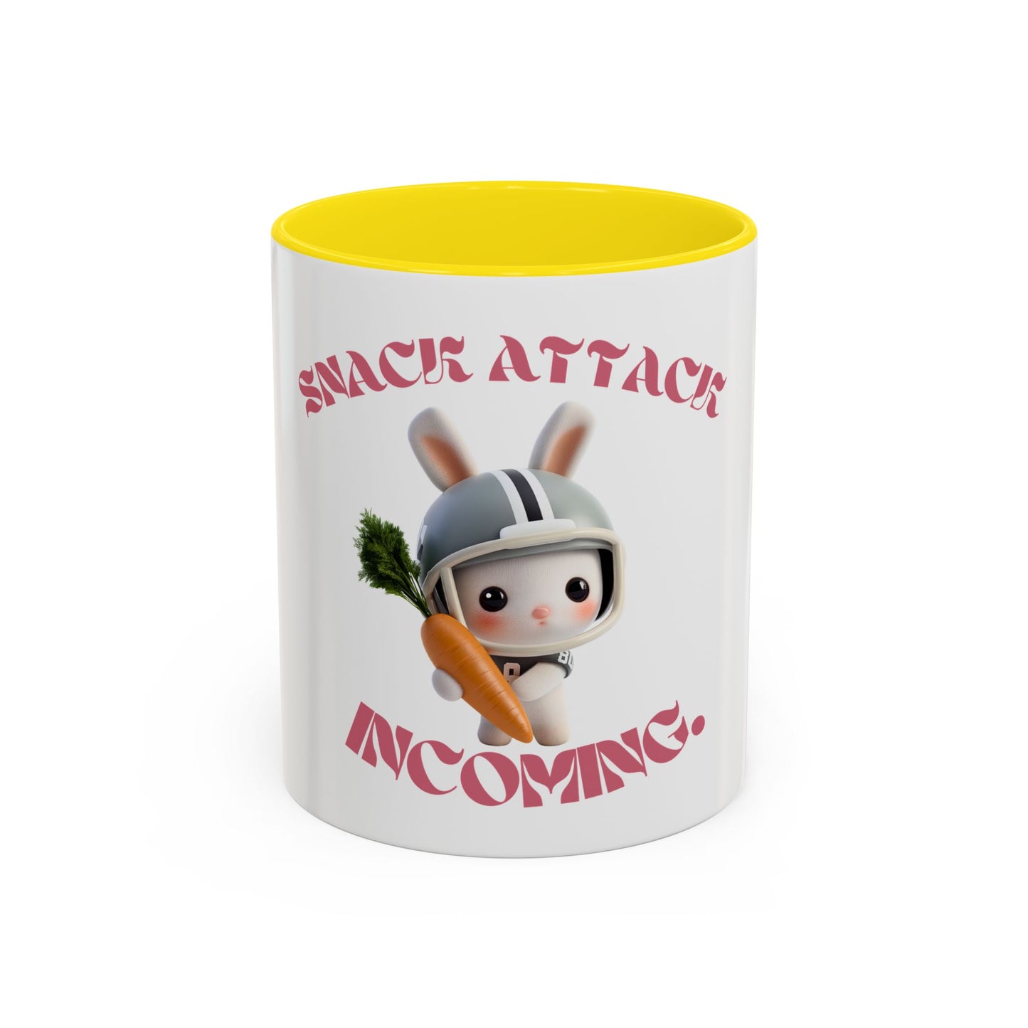 Snack Attack Incoming Coffee Mug - Fun Rabbit Design | 11 & 15oz
