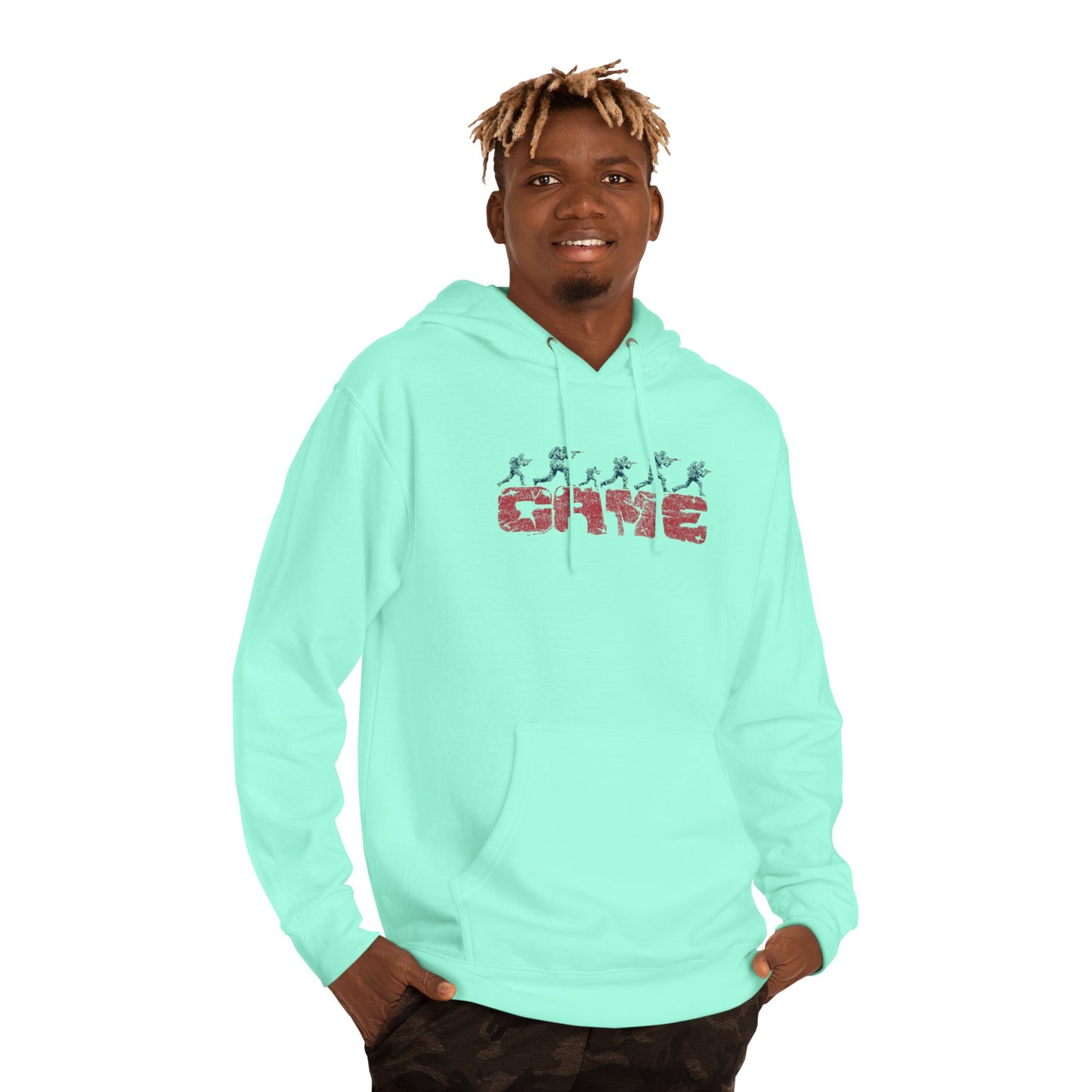 Unisex Hooded Sweatshirt - Playful Game Design for Gamers & Athletes