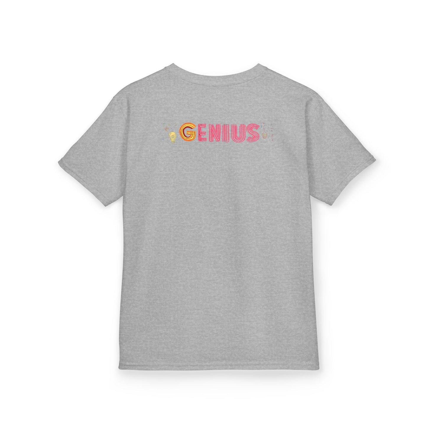 Kids Heavy Cotton Tee - "Little Genius Progress" - Fun & Educational Shirt for Young Learners