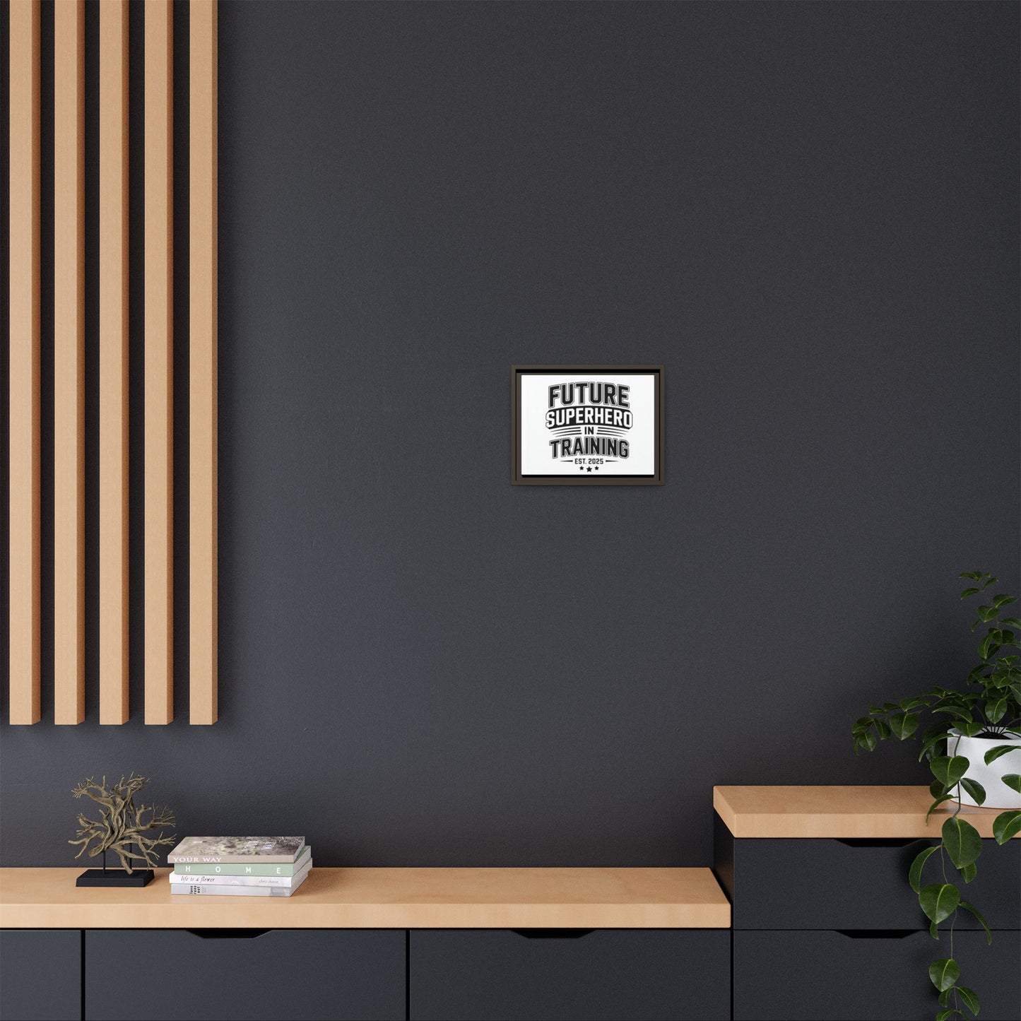 Framed Canvas Art: Future Superhero in Training - Perfect for Kids' Rooms