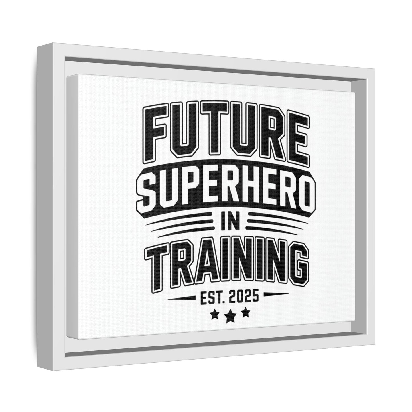 Framed Canvas Art: Future Superhero in Training - Perfect for Kids' Rooms