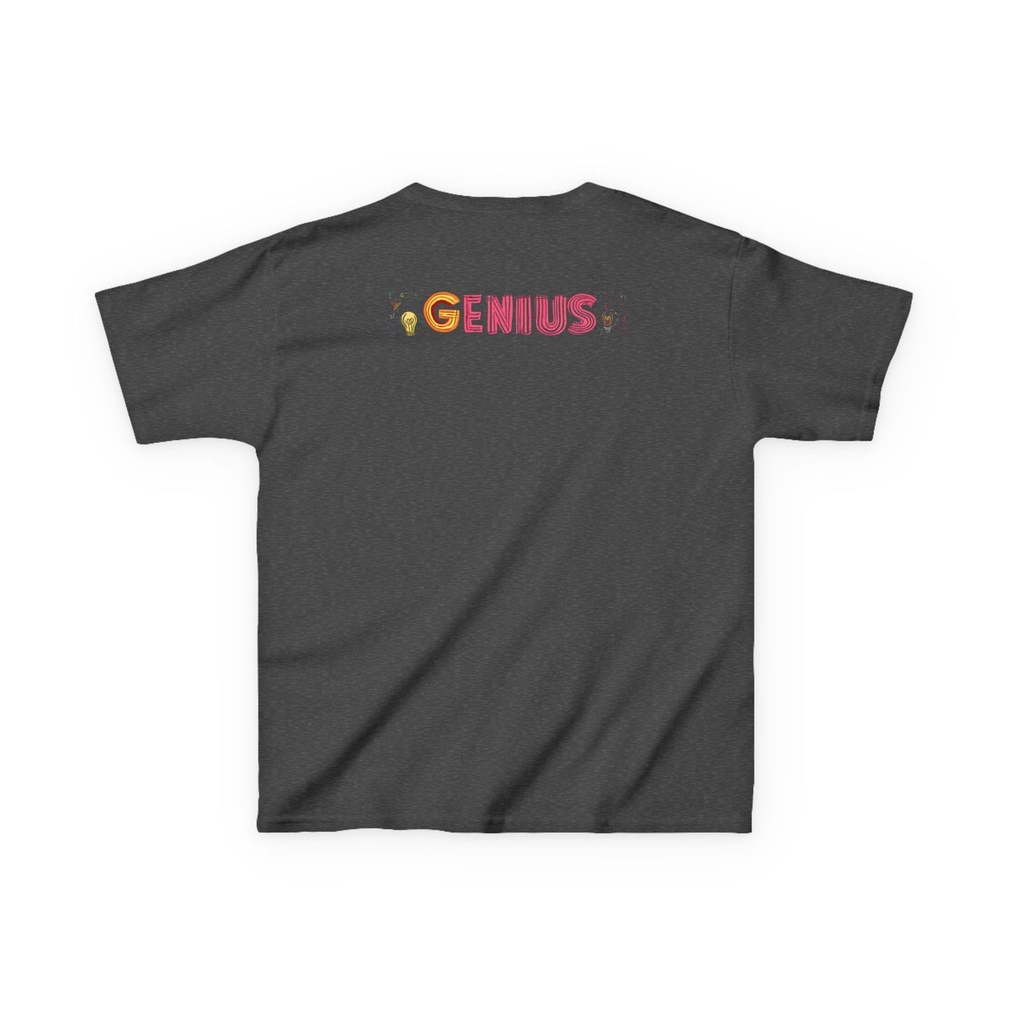 Kids Heavy Cotton Tee - "Little Genius Progress" - Fun & Educational Shirt for Young Learners