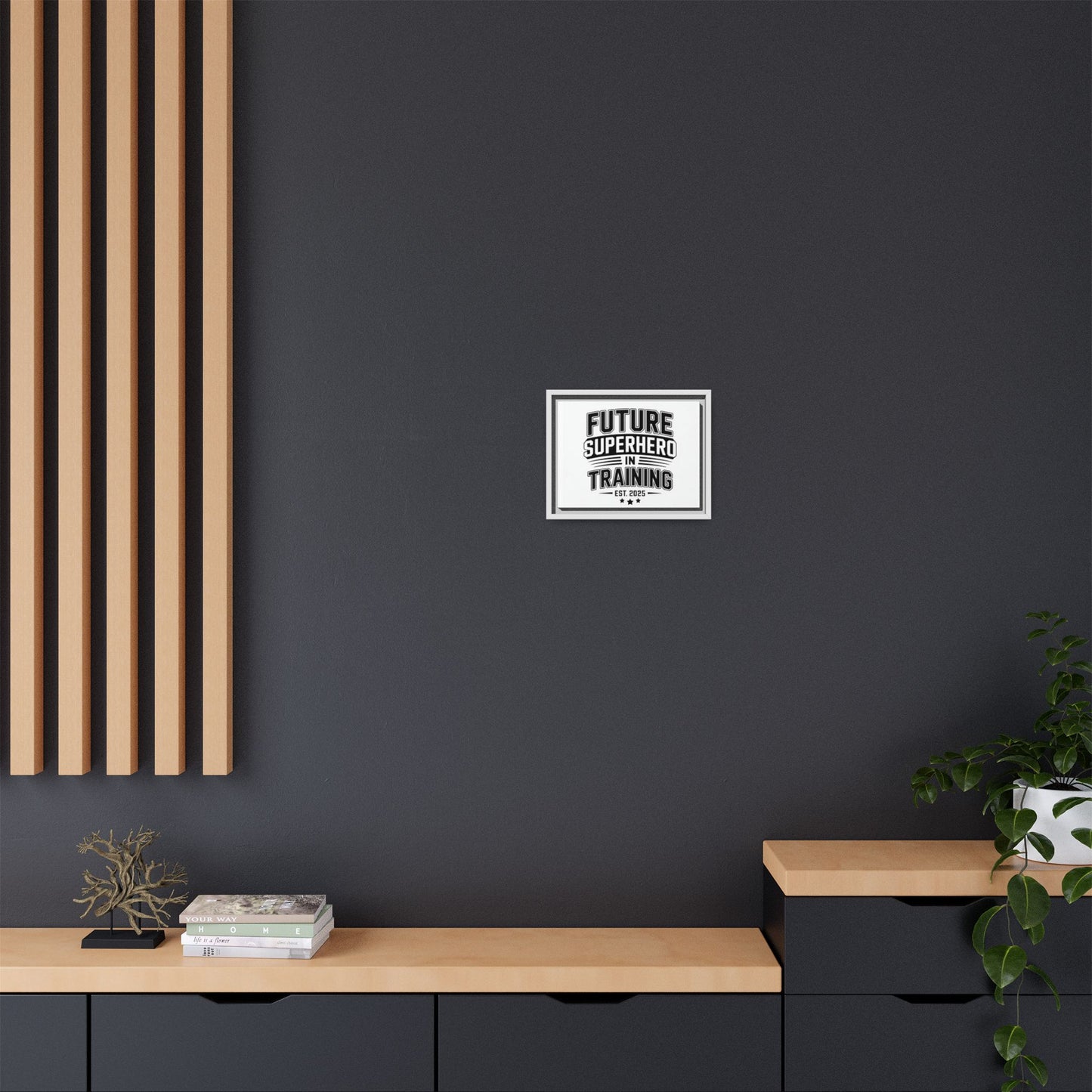 Framed Canvas Art: Future Superhero in Training - Perfect for Kids' Rooms