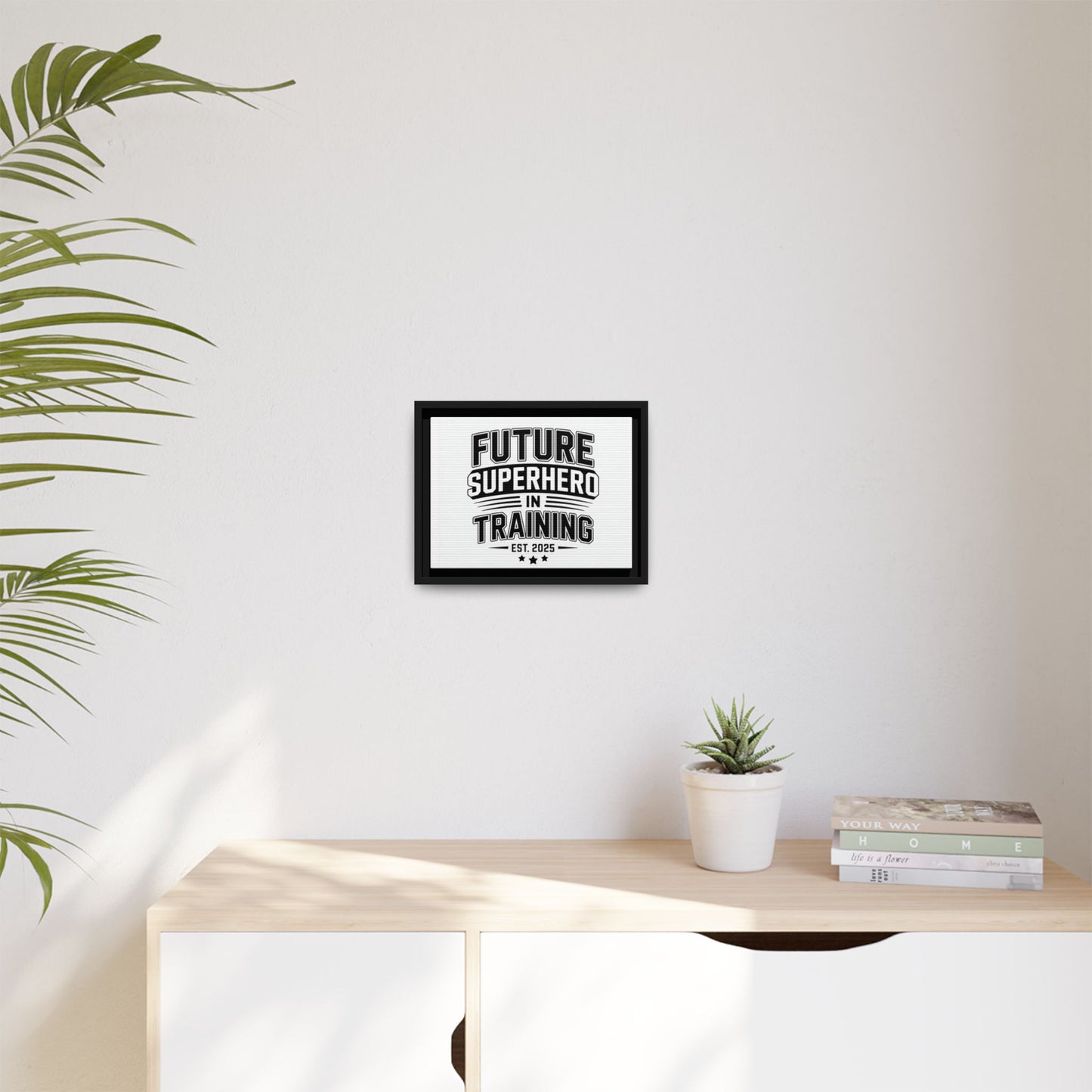 Framed Canvas Art: Future Superhero in Training - Perfect for Kids' Rooms
