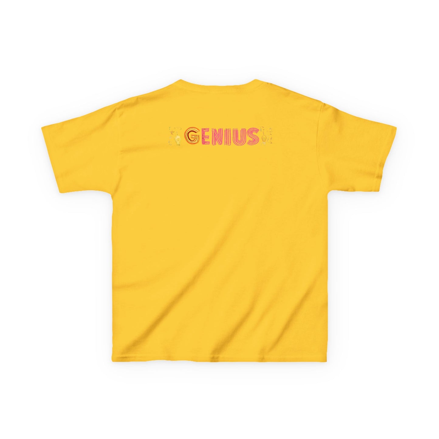 Kids Heavy Cotton Tee - "Little Genius Progress" - Fun & Educational Shirt for Young Learners