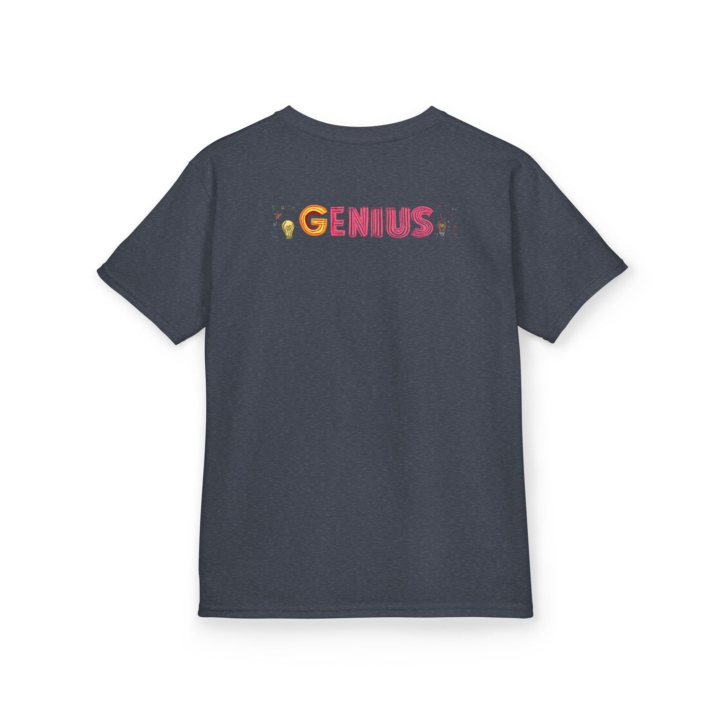 Kids Heavy Cotton Tee - "Little Genius Progress" - Fun & Educational Shirt for Young Learners