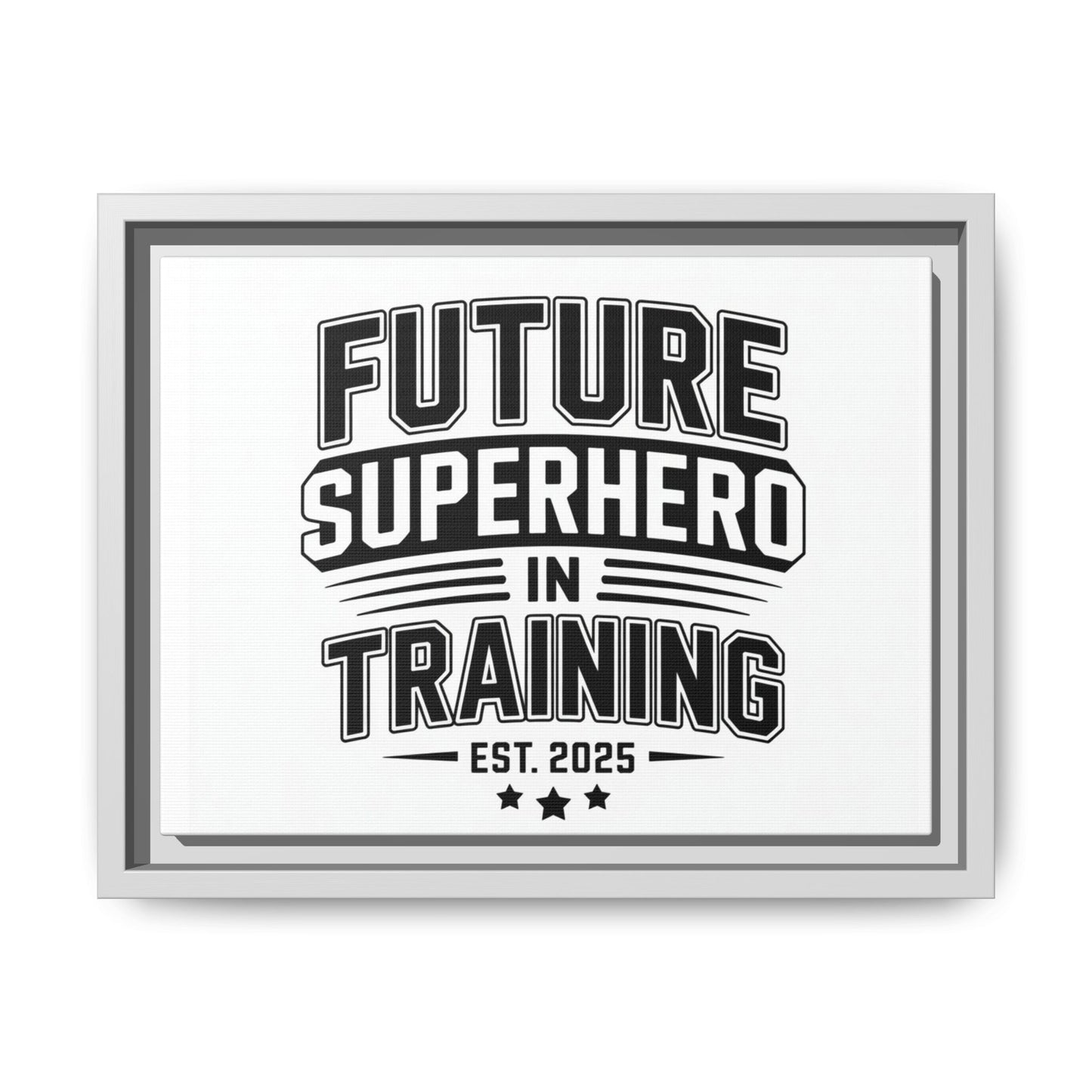 Framed Canvas Art: Future Superhero in Training - Perfect for Kids' Rooms