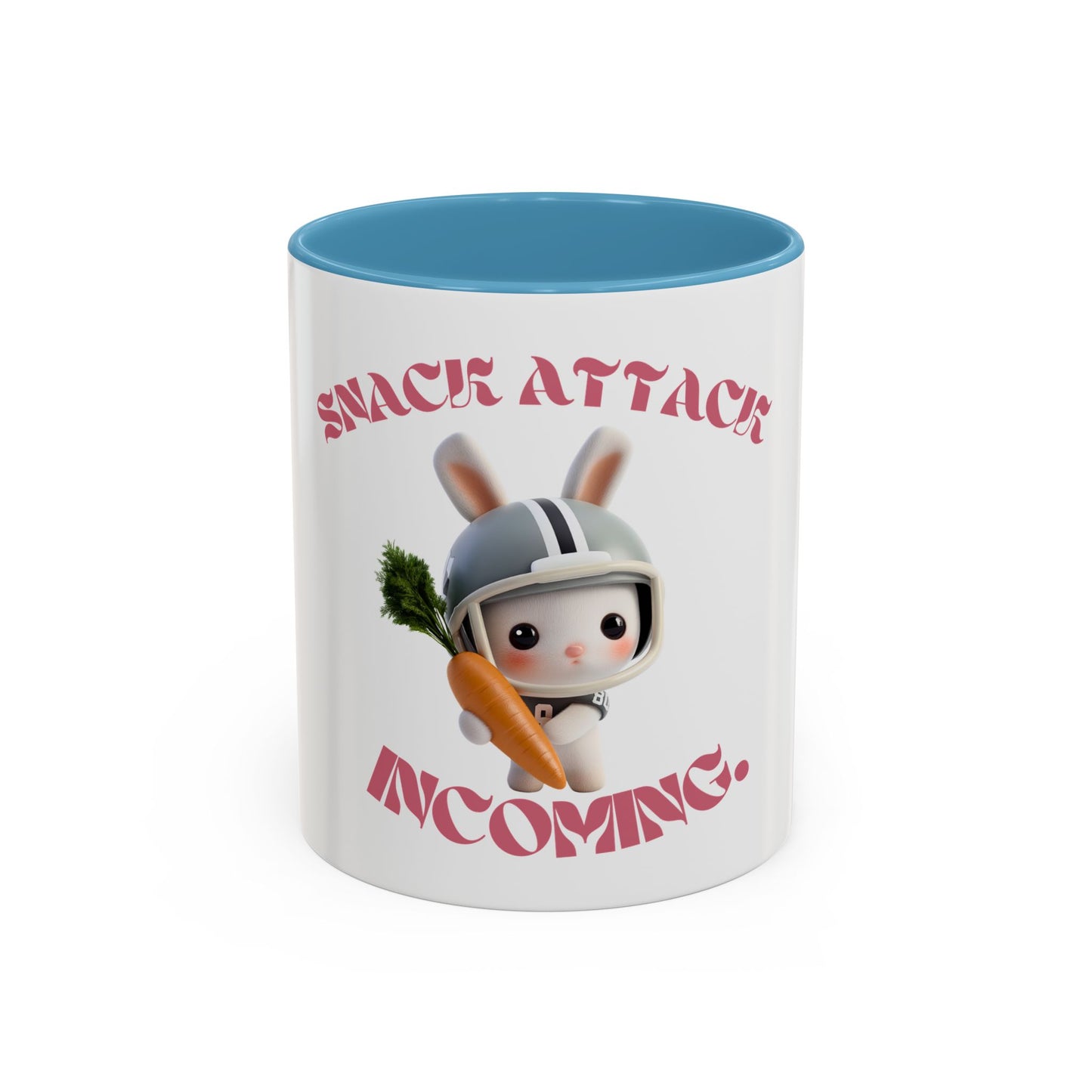 Snack Attack Incoming Coffee Mug - Fun Rabbit Design | 11 & 15oz