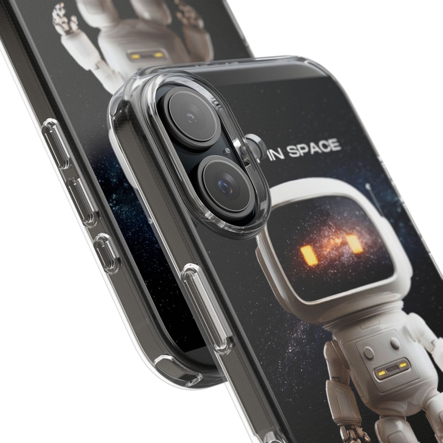 Astronaut WiFi Clear Phone Case – Perfect for Tech Lovers