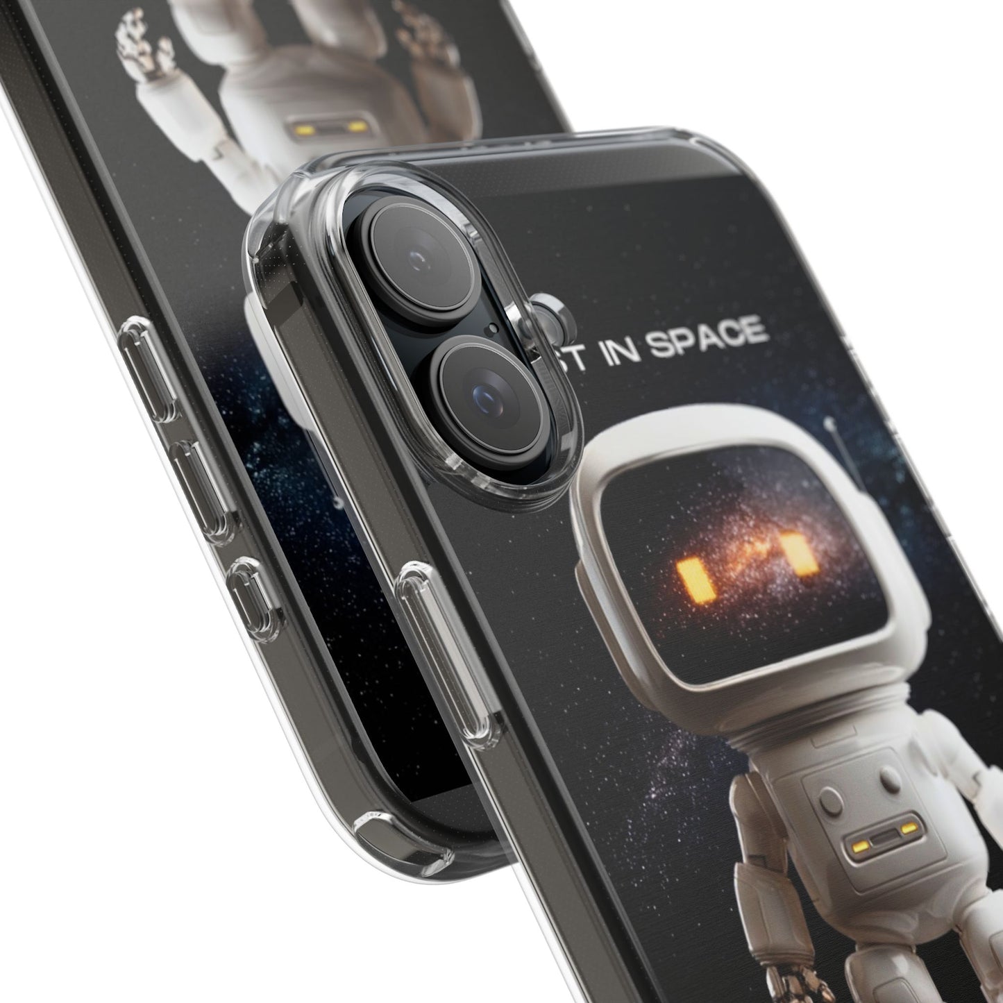 Astronaut WiFi Clear Phone Case – Perfect for Tech Lovers