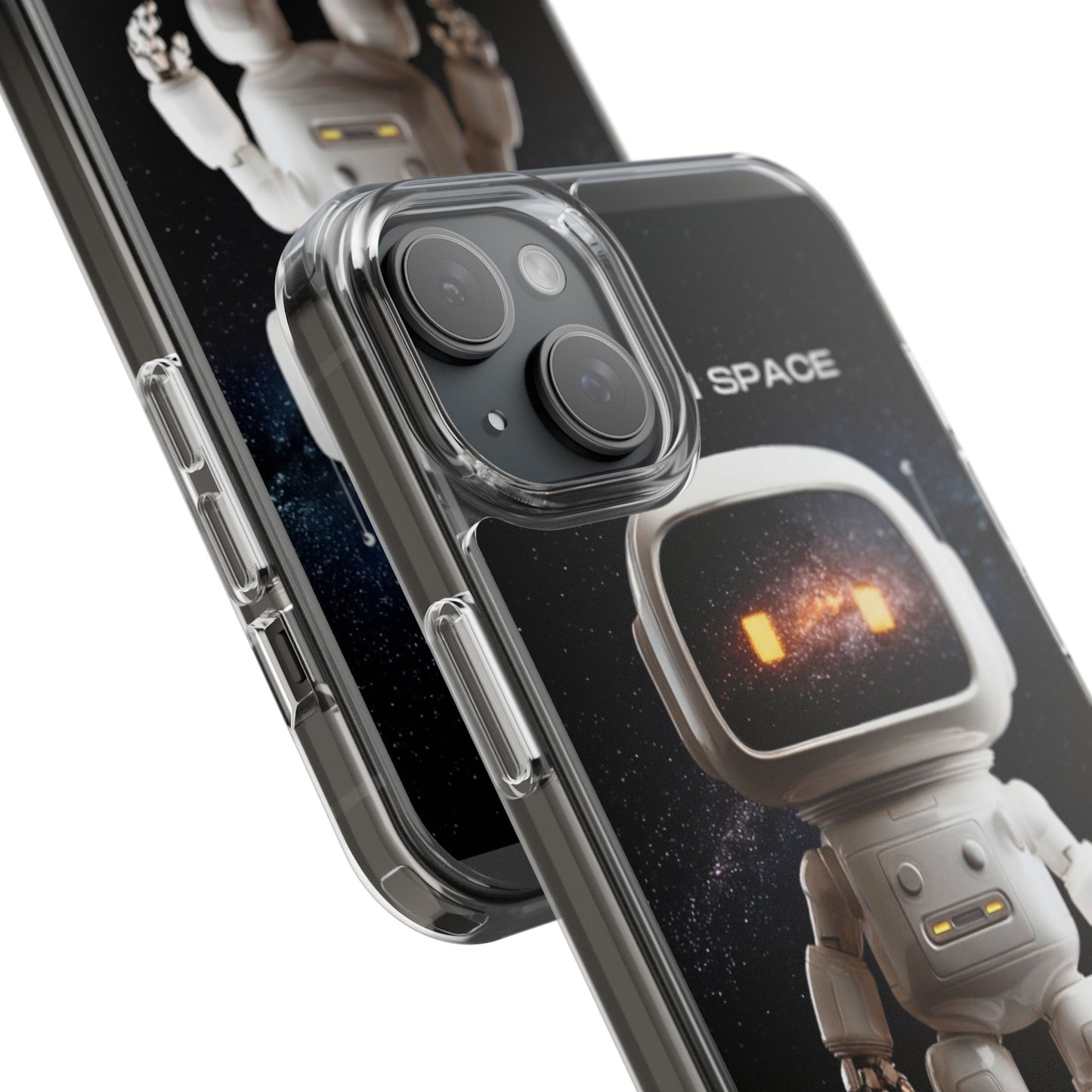 Astronaut WiFi Clear Phone Case – Perfect for Tech Lovers