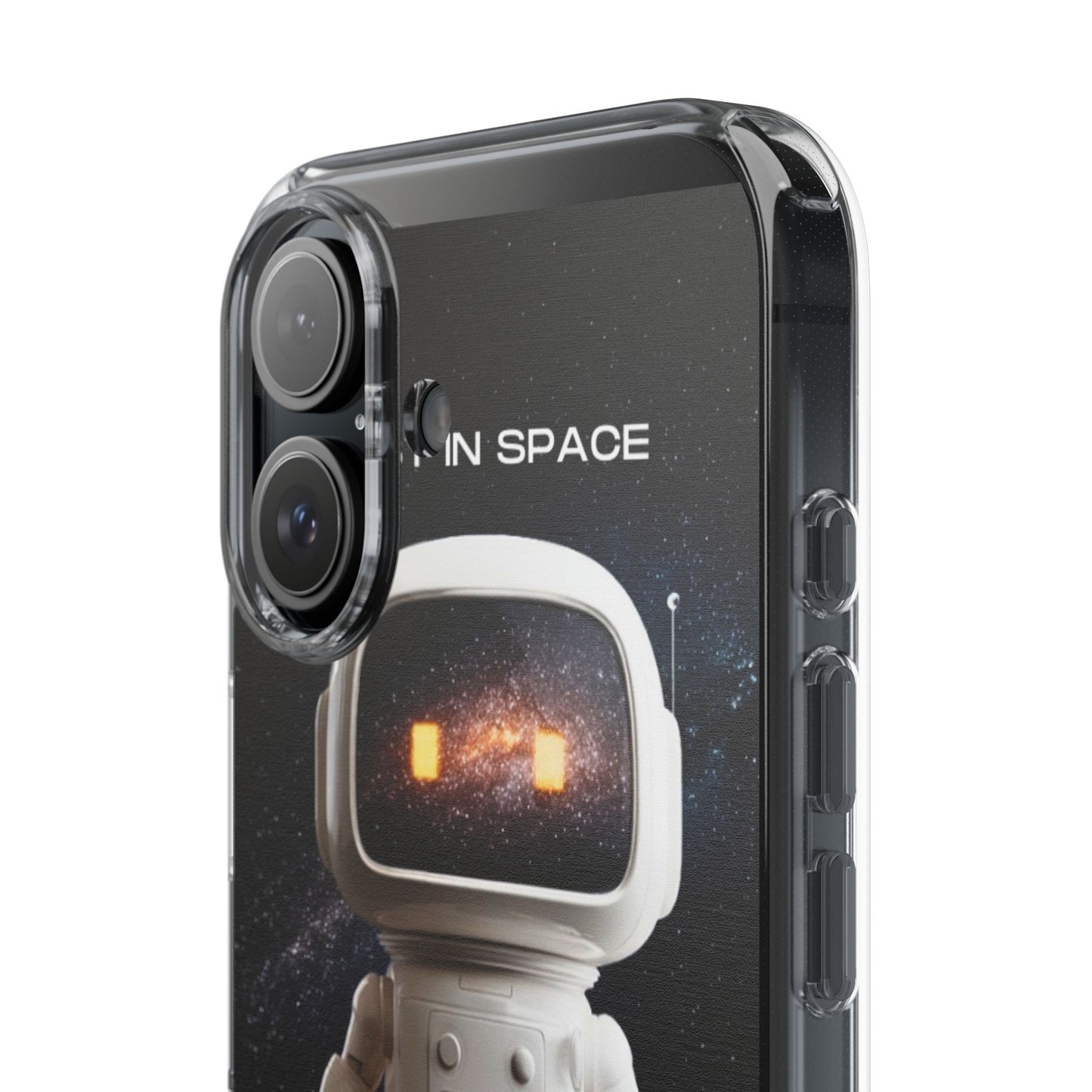Astronaut WiFi Clear Phone Case – Perfect for Tech Lovers