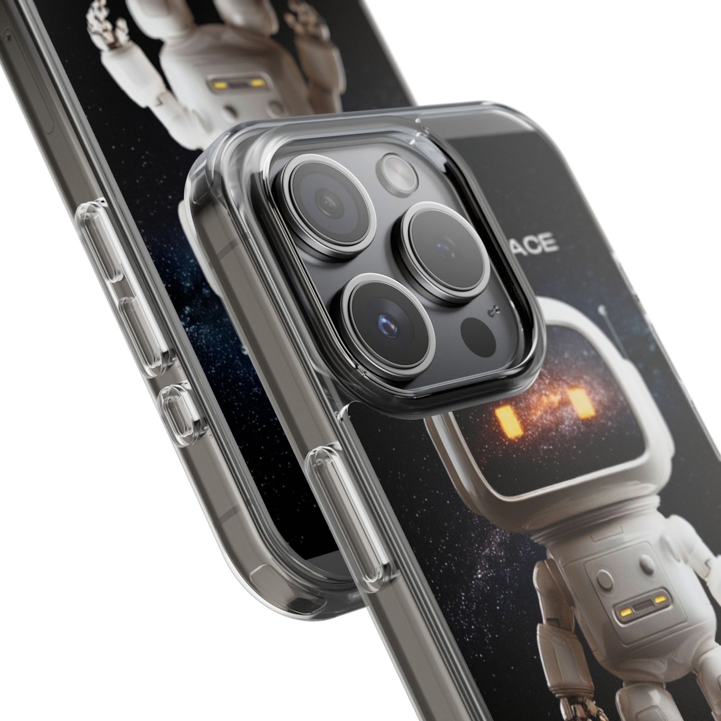 Astronaut WiFi Clear Phone Case – Perfect for Tech Lovers