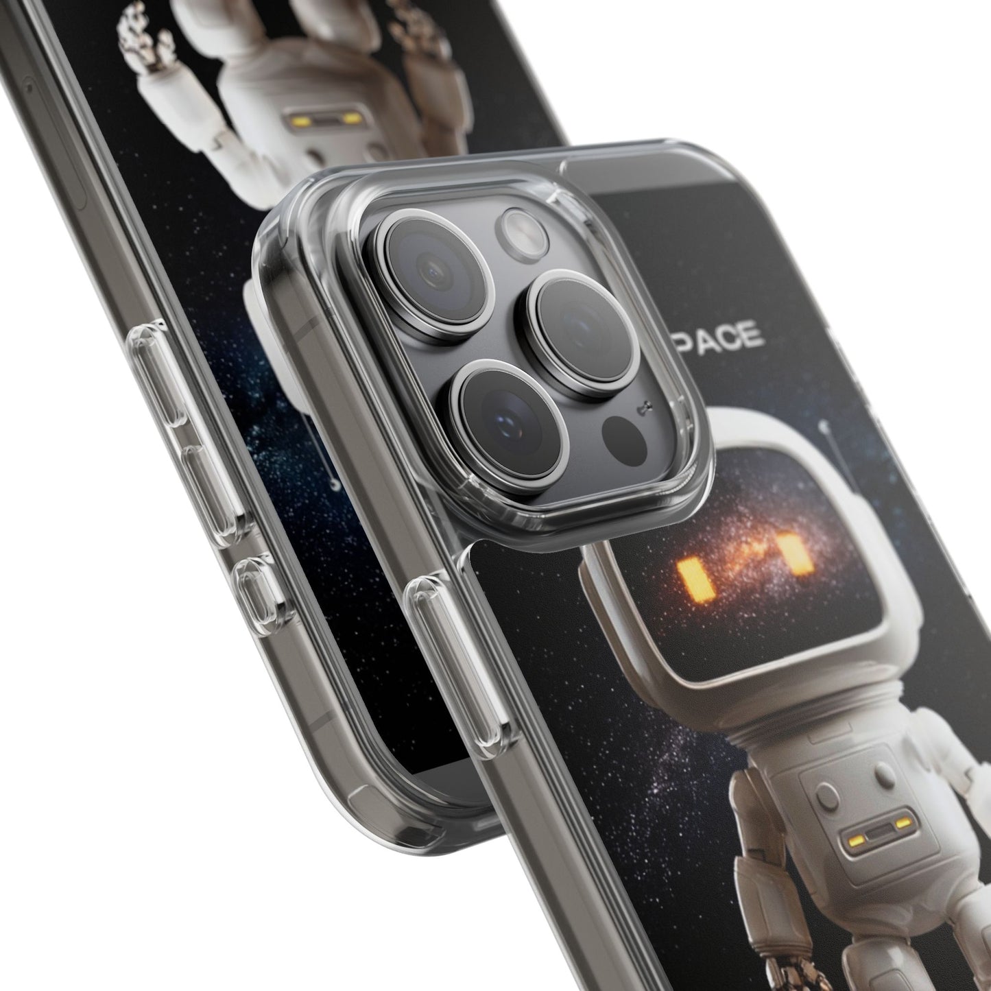 Astronaut WiFi Clear Phone Case – Perfect for Tech Lovers