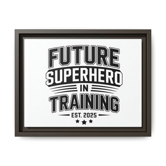 Framed Canvas Art: Future Superhero in Training - Perfect for Kids' Rooms