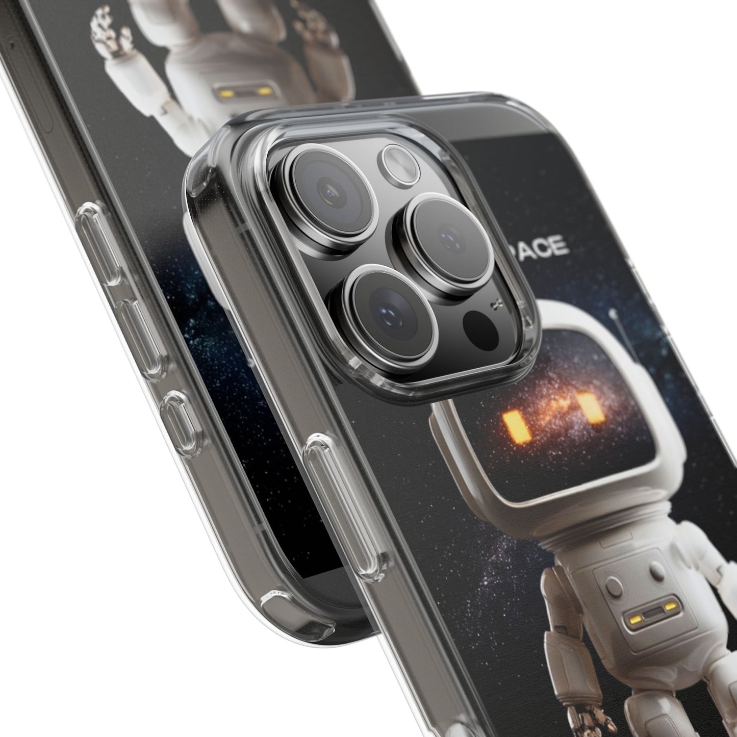 Astronaut WiFi Clear Phone Case – Perfect for Tech Lovers