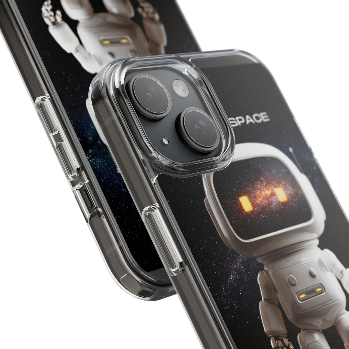 Astronaut WiFi Clear Phone Case – Perfect for Tech Lovers