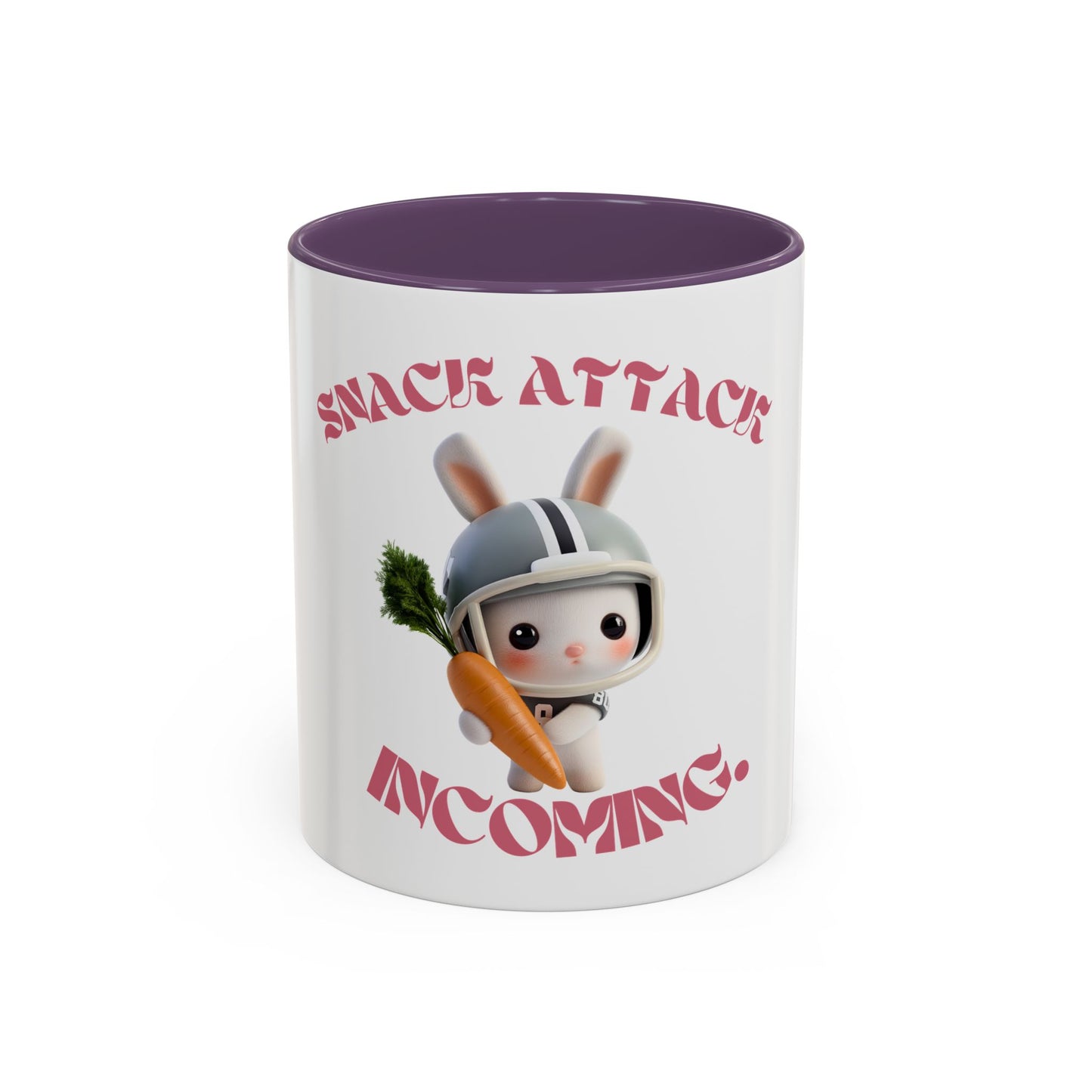 Snack Attack Incoming Coffee Mug - Fun Rabbit Design | 11 & 15oz